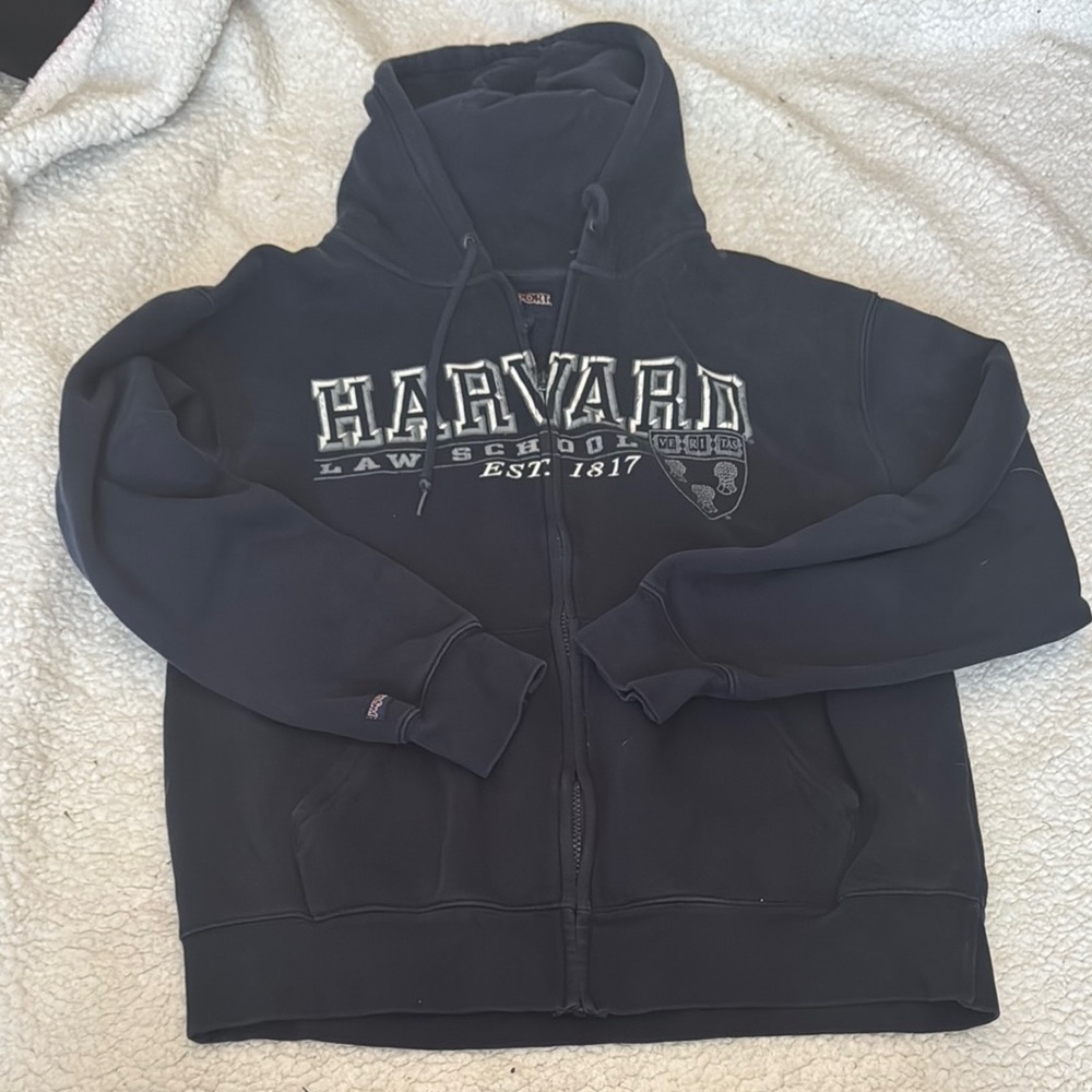 Harvard Vintage JanSport Navy Zip up  Hoodie